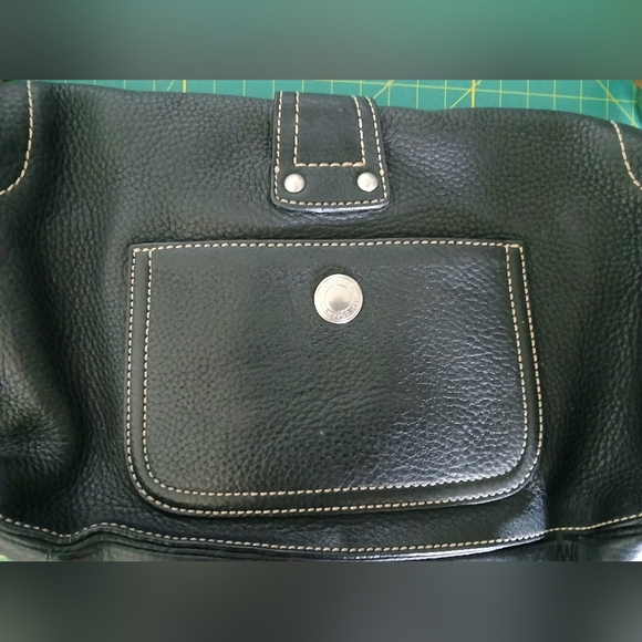 EUC Coach black and brown pebbled leather handbag - Picture 3 of 13